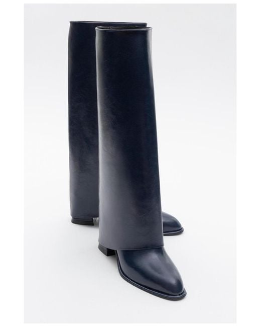 Prologue Shoes Blue Maybe Chunky Heel Boot ()