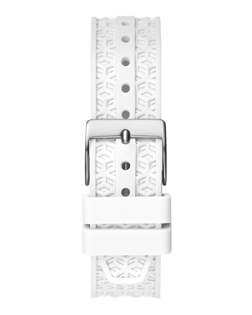 Guess White Analog Silicone Watch 32mm