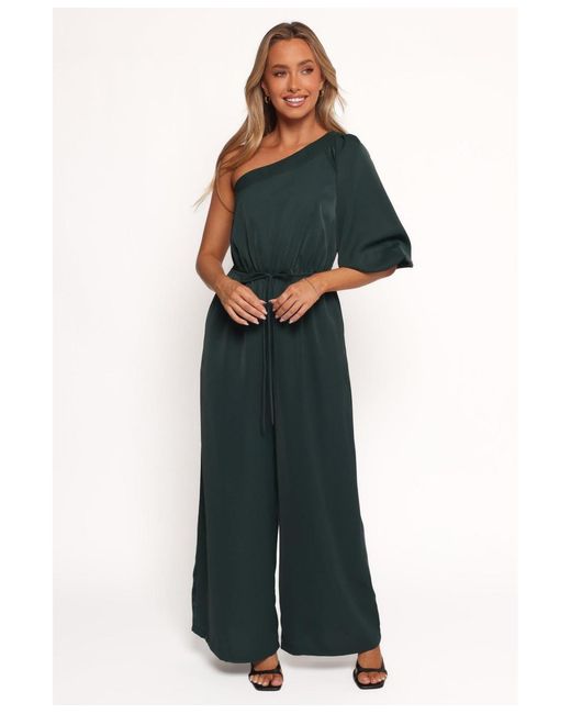 Petal & Pup Women's Green Hedda One Shoulder Jumpsuit - www.disolcolor.com