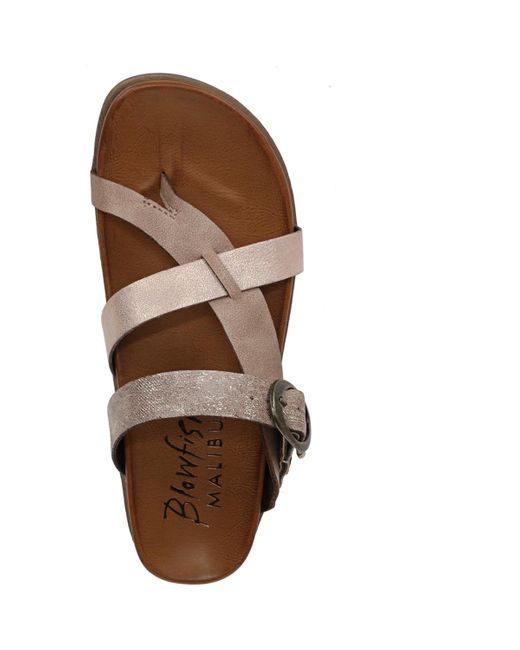 Blowfish Brown Lilac Thong Slide Platform Sandals