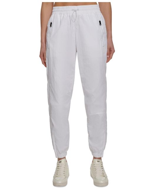 DKNY Gray Sports High-rise Pull-on joggers Pants