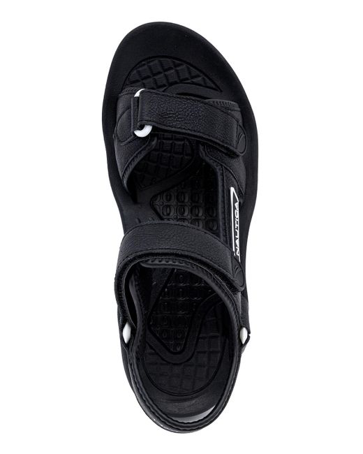 Nautica Black Bulty Round Toe Strappy Sandals for men