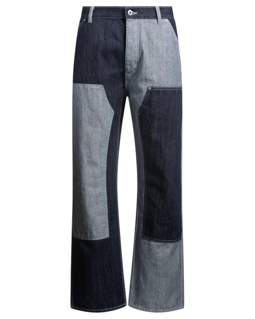 Boss Blue Hugo By Relaxed-fit Patchwork Carpenter Pants for men