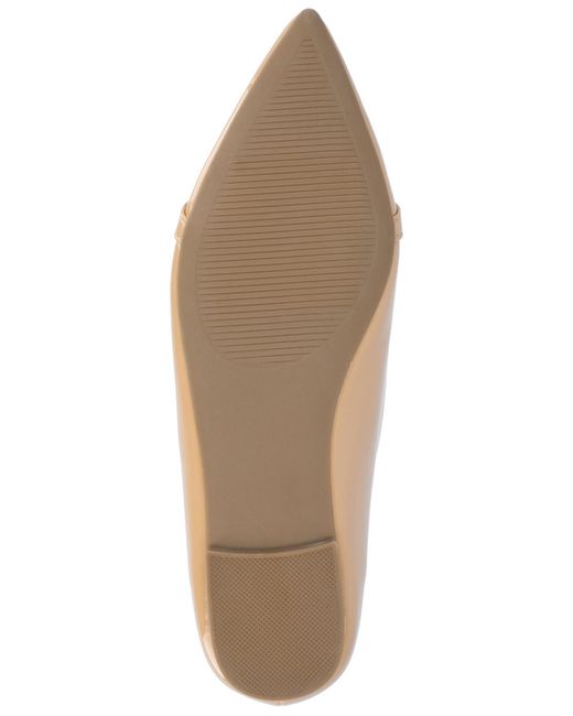 Journee Collection Natural Clareene Chain Pointed Toe Flats