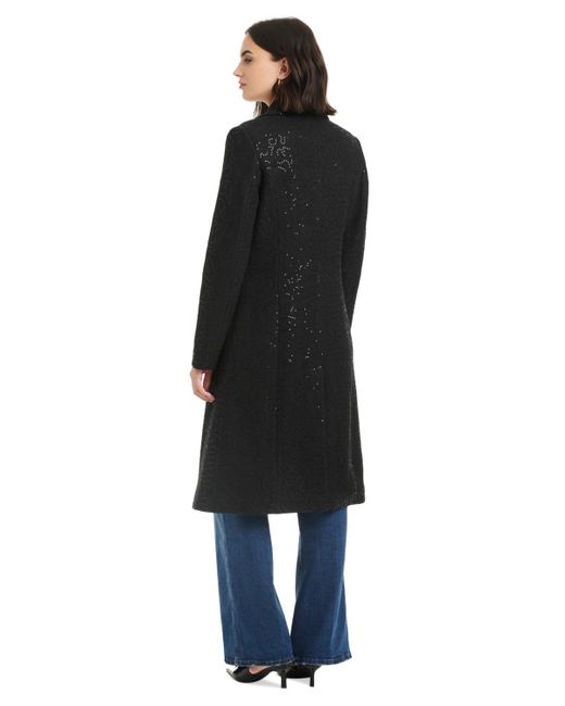 Kate Spade Black Embellished Single-breasted Coat