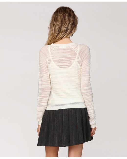 Avec Les Filles White Crewneck Sweater