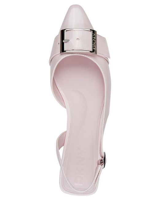 DKNY White Clemma Pointed Toe Flats
