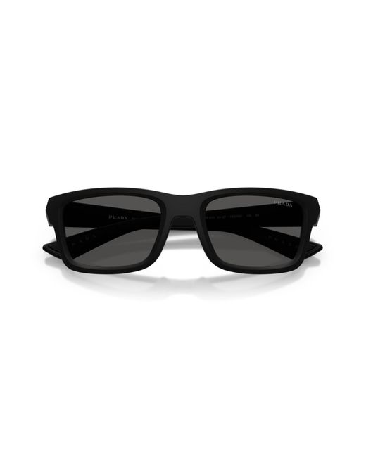 Prada Linea Rossa Black Geometric Sunglasses for men
