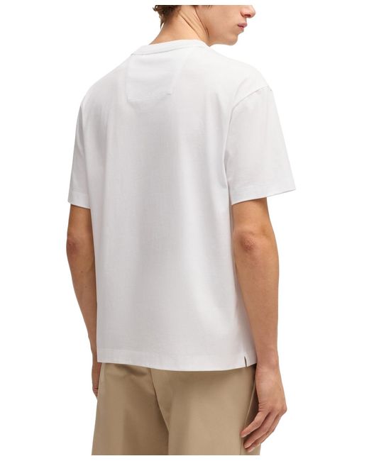 Boss White Boss By Double B Monogram Relaxed-fit T-shirt for men
