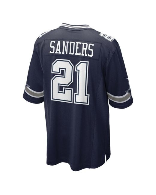 Nike Blue Deion Sanders Dallas Cowboys Team Retired Player Game Jersey for men
