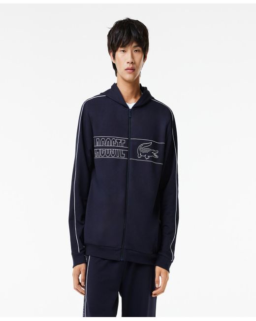 Lacoste Blue Branded Lounge Hoodie for men