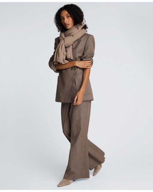 Kenneth Cole Multicolor Melange Fly Front Mid Rise Flare Pants