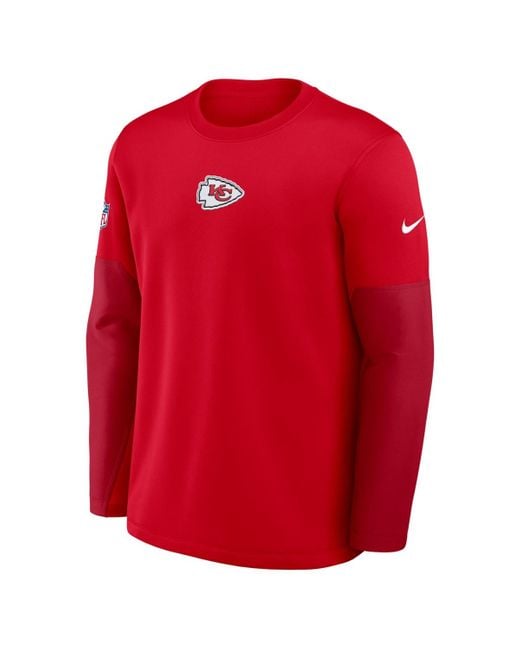 Nike Red Kansas City Chiefs Sideline Scripted To Win Performance Long Sleeve T-shirt for men