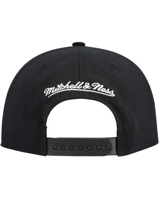 Mitchell & Ness Black Pittsburgh Penguins Team Snapback Hat for men
