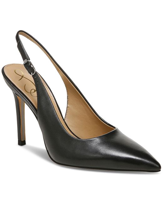 Sam Edelman Denim Hazel Slingback Pumps In Black Leather Black Lyst 5468