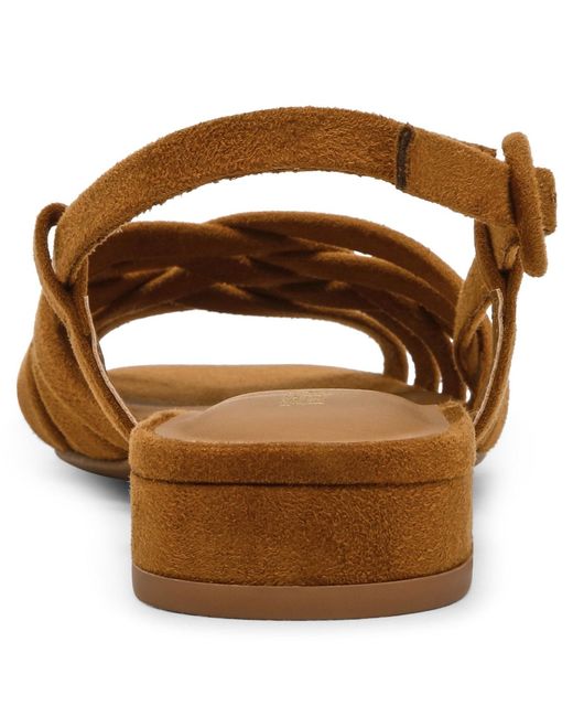 Anne Klein Brown Fairfeild Square Toe Sandals
