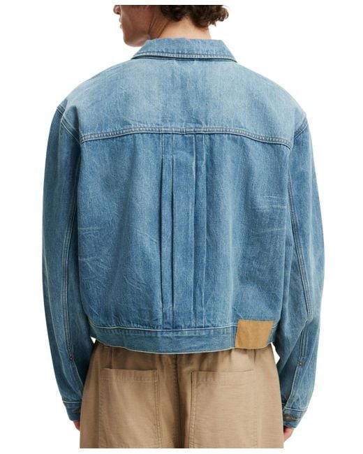 Cotton On Blue Denim Rinse Jacket for men