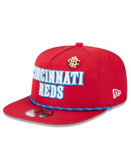 KTZ Red Cincinnati S 2025 Big League Chew Golfer Snapback Hat for men