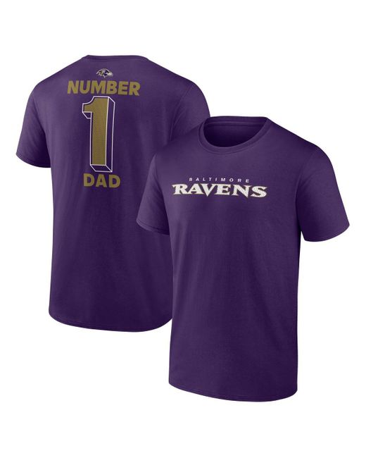 LOGO ATHLETIC Purple Baltimore Ravens 1 Dad Jersey T-shirt for men
