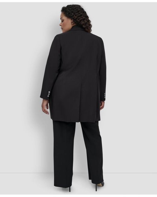 DKNY Black Plus Size One-button Blazer