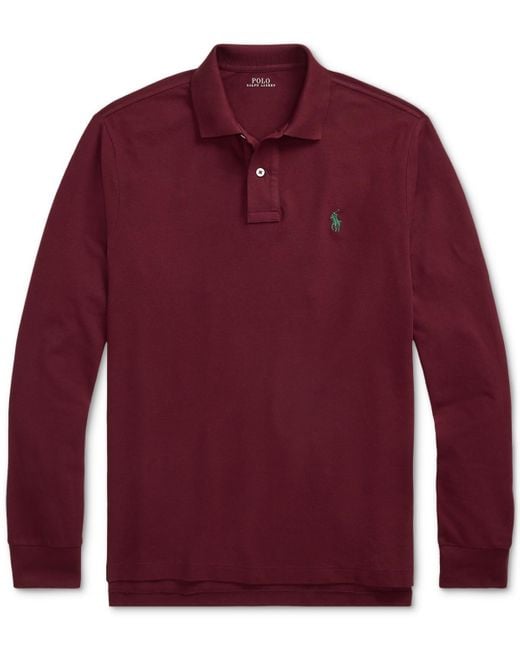 Polo Ralph Lauren Red Classic-fit Stretch Mesh Polo Shirt for men