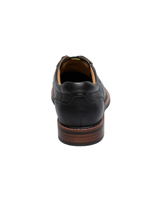 Florsheim Black Traveler Plain Toe Oxford for men
