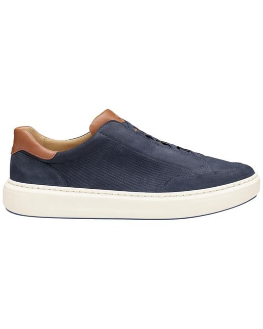 Johnston & Murphy Blue Anders Stretch Round-toe Shoes for men