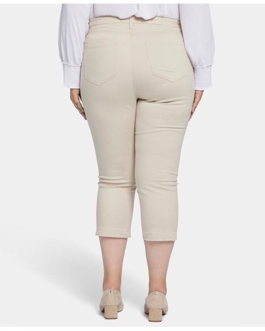 NYDJ White Plus Size Chloe Capri Jeans