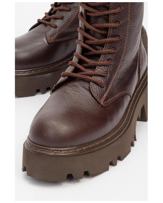 Forever & Always Shoes Brown Tina Leather Ankle Boot ()