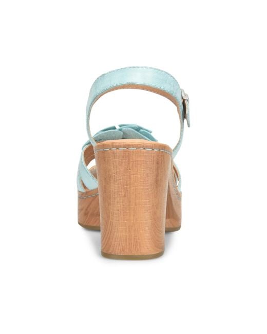Born Blue Nectar Square Toe Sandals