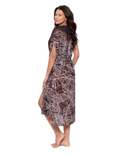 Miraclesuit Red Beaded Kimono Cover Up