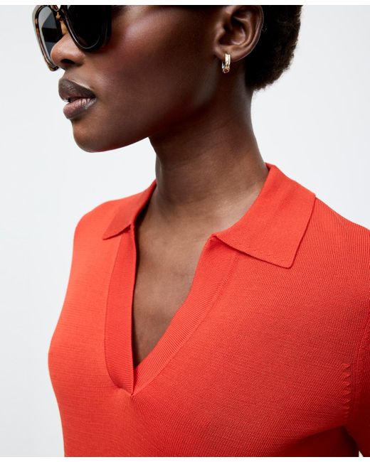 French Connection White Sergio Short-sleeve Polo Top