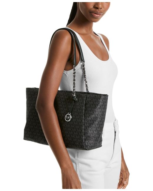 【Michael Kors】ジョージア トップジップ トートバッグ Michael Kors Michael Georgia Logo Zip Top Tote Bag in Black