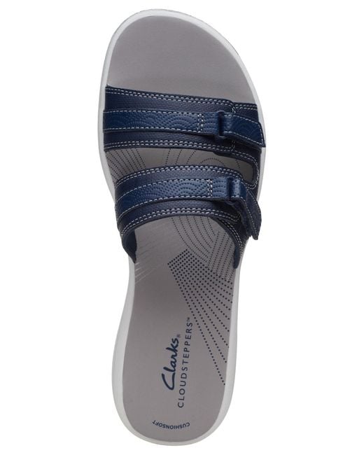 Clarks Blue Cloudsteppers Breeze Piper Double-strap Sandals