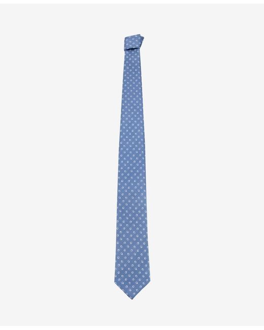 Mango Blue Printed Silk Tie for men