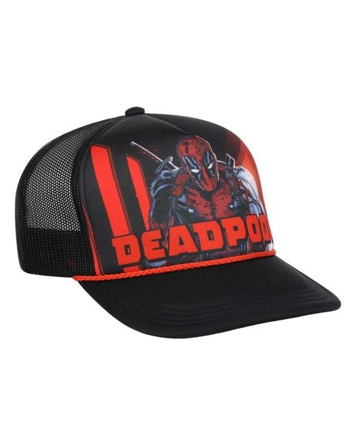 Lids Red Deadpool Big Front Foam Trucker Adjustable Hat for men