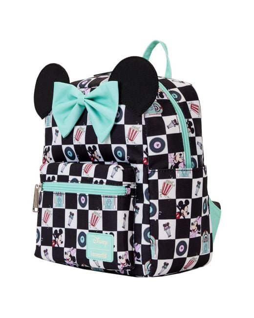 Loungefly Black Mickey Friends Date Night Diner Mini Backpack