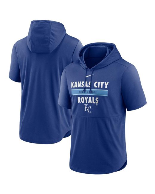 Nike Blue Kansas City S Home Team Short Sleeve Performance Hoodie for men