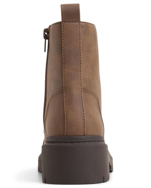 ALDO Brown Goer Combat Round Toe Boots