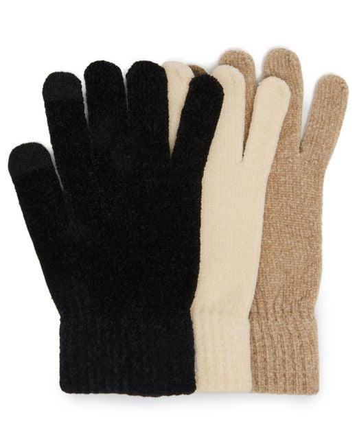 Steve Madden Black Chenille Magic Gloves