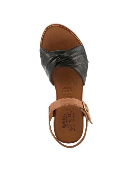 Spring Step Brown Nihira Flat Sandal
