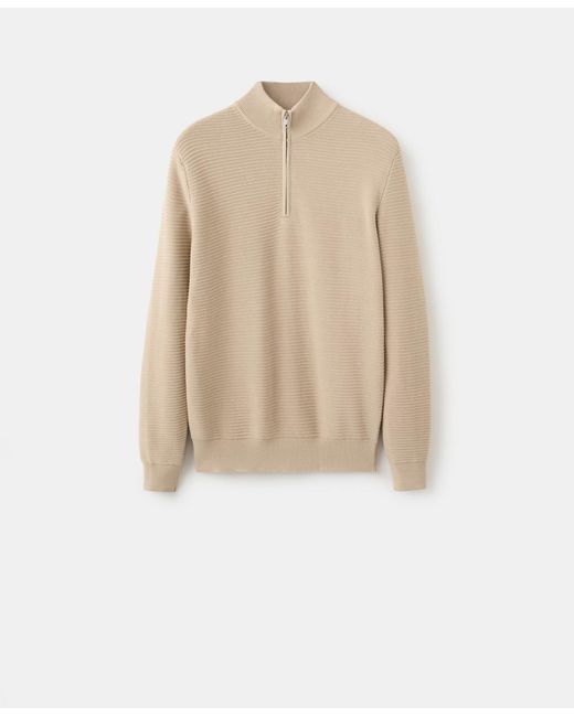 Mango Natural Cotton Structured Sweater for men