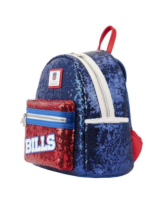 Loungefly Blue And Buffalo Bills Sequin Mini Backpack