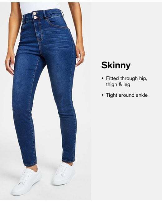 Guess Shape Up Skinny Jeans in Blue | Lyst