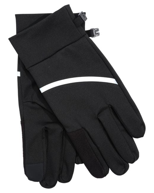 Alfani Black Reflective Stripe Gloves for men