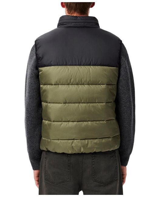 Lacoste Gray Hooded Puffer Vest for men