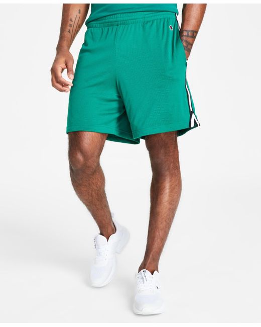 Champion Green Attack Loose-fit Taped 7" Mesh Shorts for men