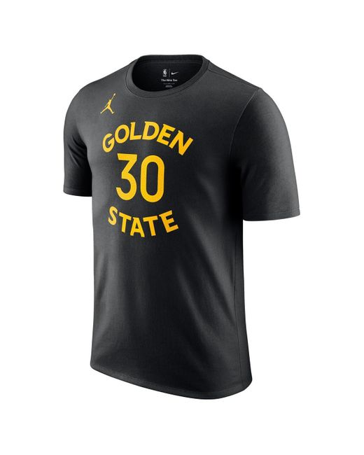 Nike Black Stephen Curry Golden State Warriors Statement Edition Name Number T-shirt for men