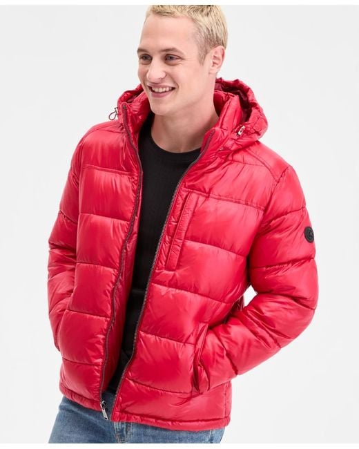 Michael Kors Red Puffer Jacket for men