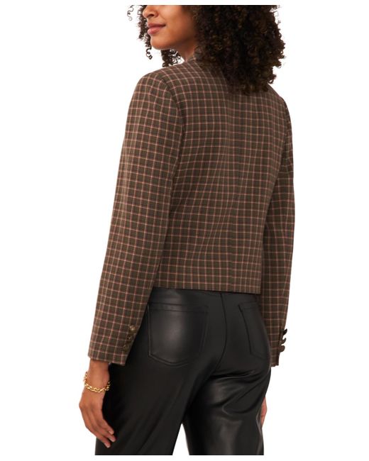 Vince Camuto Black Cropped Open-front Blazer